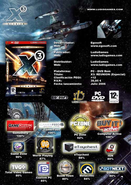 X3: Reunión: Más información y fecha de lanzamiento