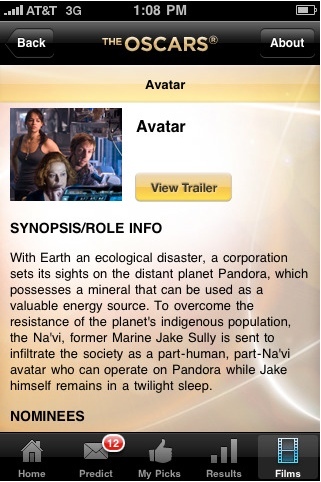 Imagen_2 Aplicación oficial y gratuita de los Oscar 2010 para iPhone e iPod touch