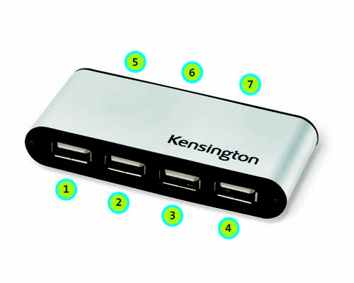 Imagen_2 Kensington presenta sus dos nuevos hubs USB 2.0, de 4 y 7 puertos respectivamente