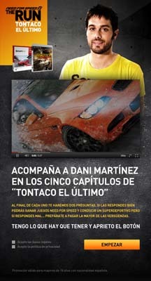 Imagen_1Dani Martínez protagoniza la serie web #NFSTontacoElUltimo para promocionar Need for Speed The Run